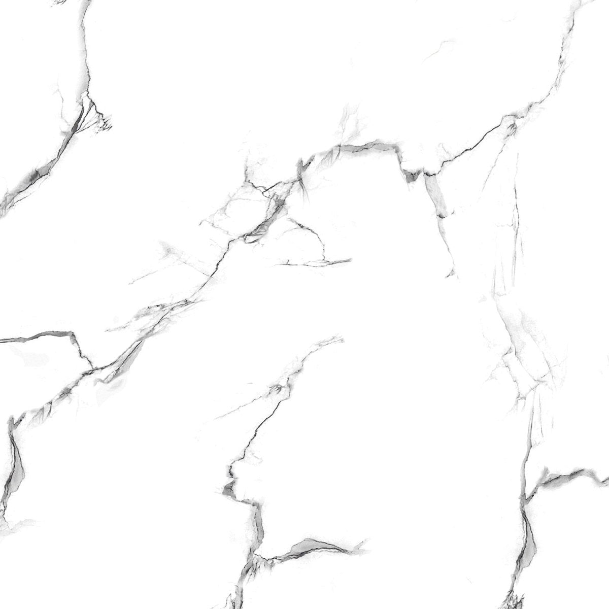 Eternal Elegance Carrara Marble Effect Polished Porcelain 60x60cm Wall and Floor Tile - TILES Paradise