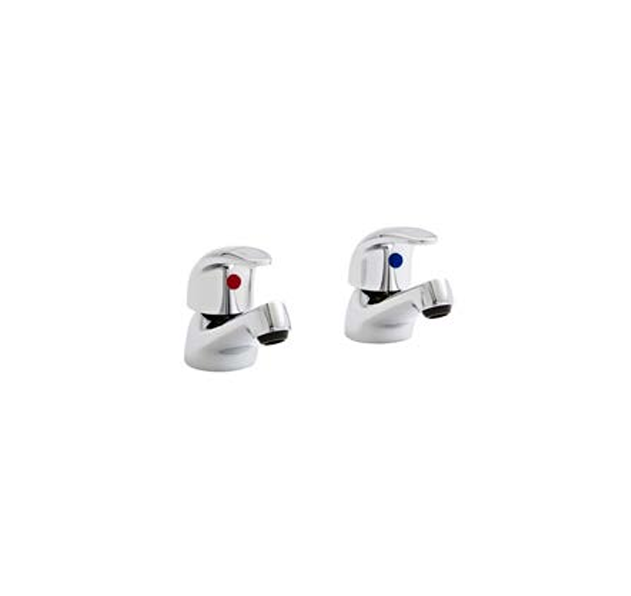 Gemo Chrome Bath Pillar Taps (Pair)