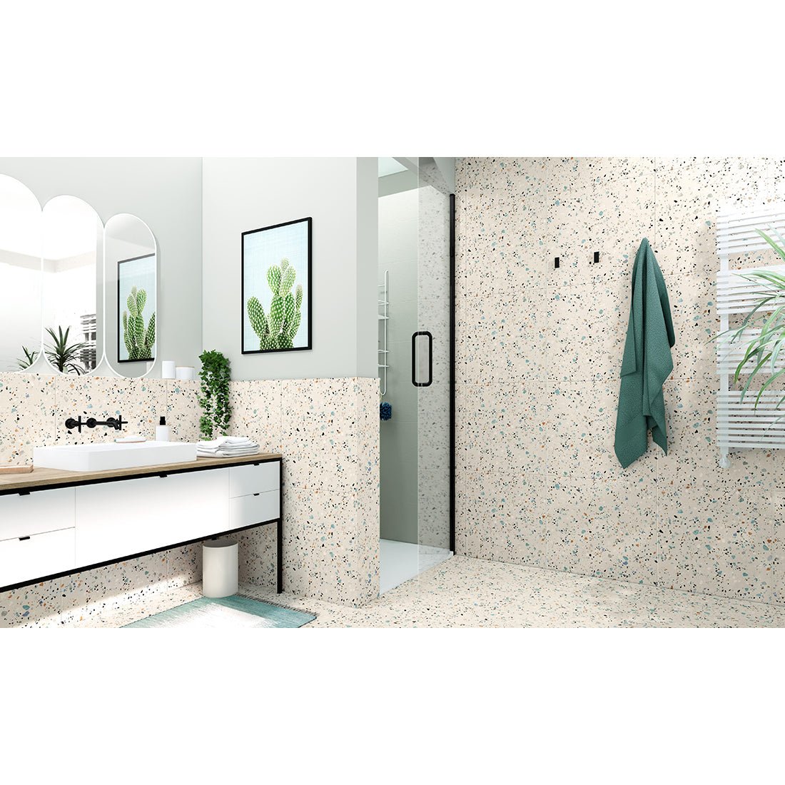 Gobi Terrazzo 60x60cm Nude Matt Wall and Floor Tile - TILES Paradise