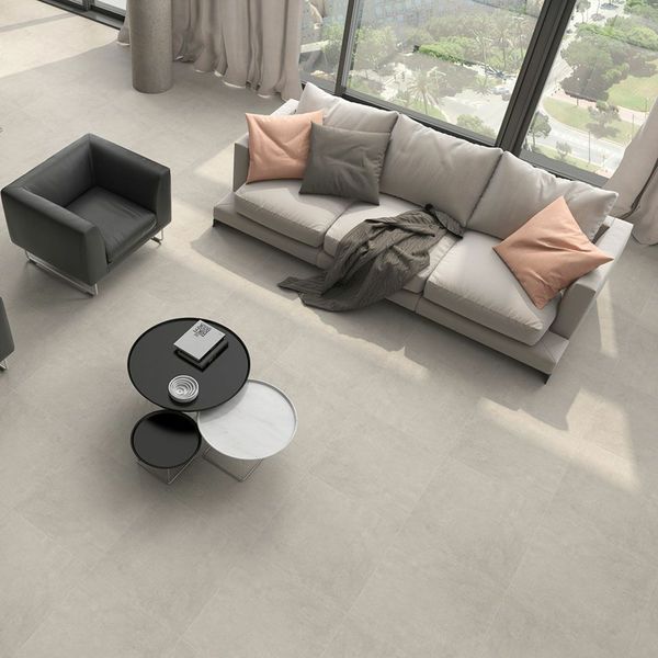 Aztec Perla Grey Matt Concrete Effect 60x60cm Porcelain Wall and Floor Tile