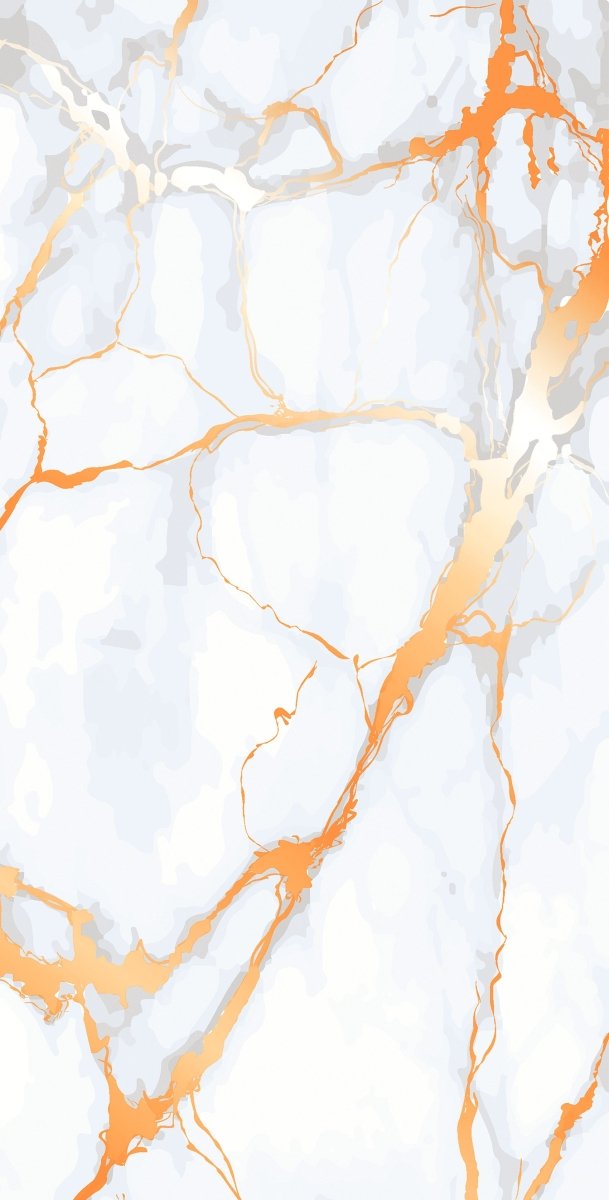 Honey Orange Marble Effect Polished Porcelain 60x120cm Wall and Floor Tile - TILES Paradise