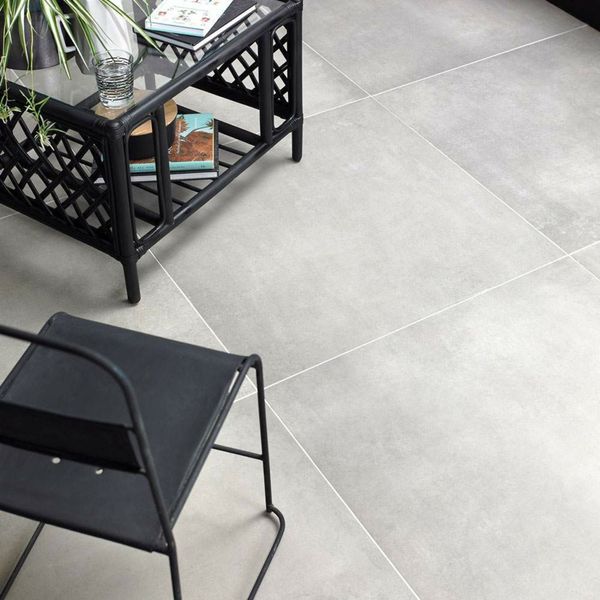 Italian Open Stone Effect Grey Matt 80x80cm Porcelain Wall and Floor Tile - TILES Paradise