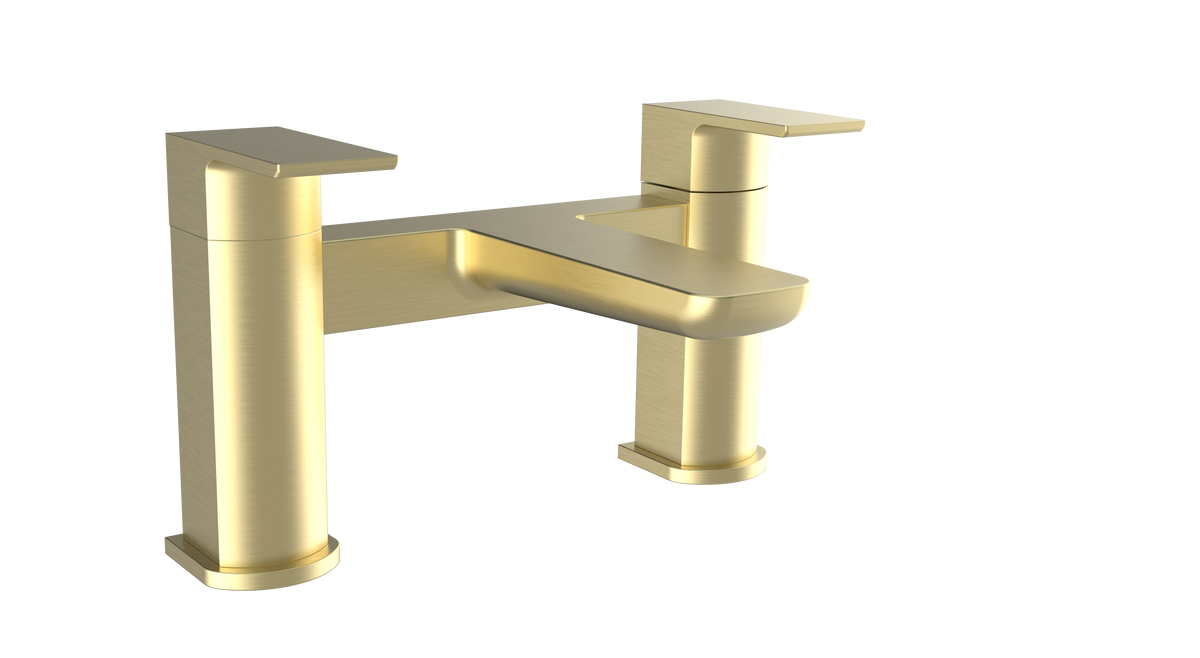 Kalto Brushed Brass Square Bath Filler Tap