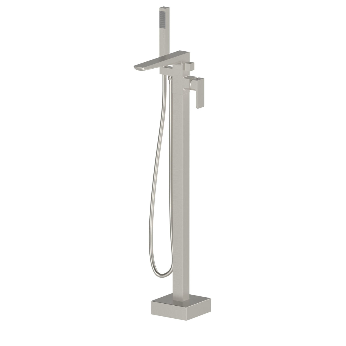 Kalto Brushed Nickel Square Freestanding Bath Shower Mixer Tap