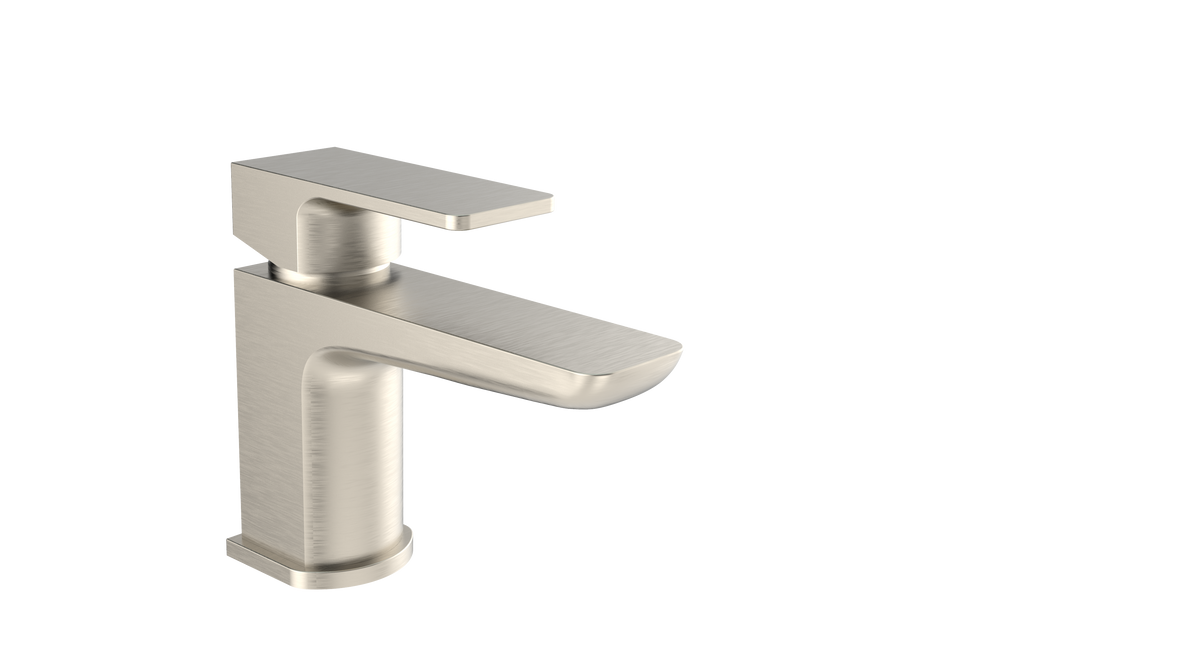 Kalto Brushed Nickel Square Mini Mono Basin Mixer Tap