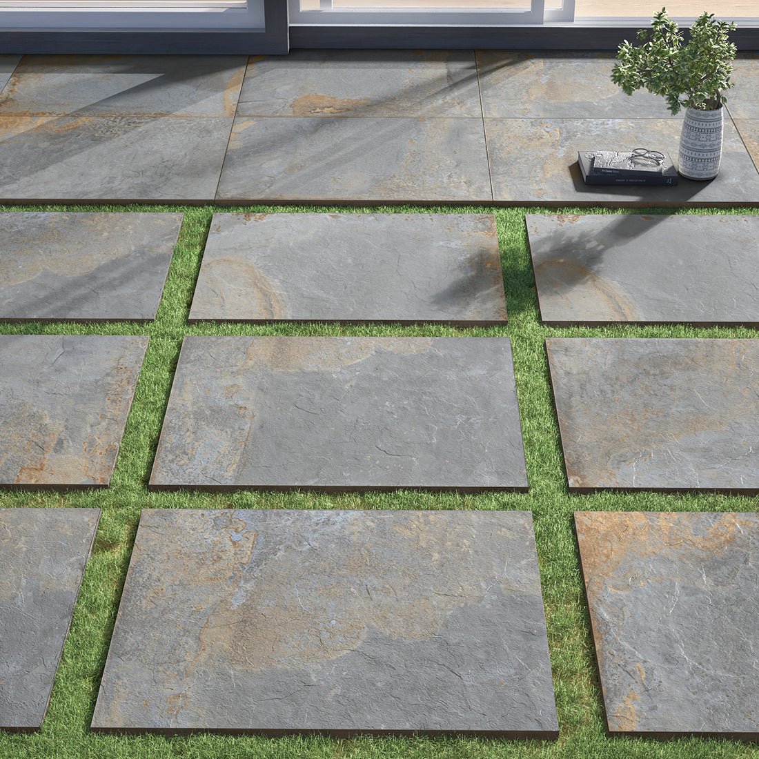Lavezzi Gold Grey 60cmx90cmx20mm Matt Outdoor and Garden Tile Slab - TILES Paradise