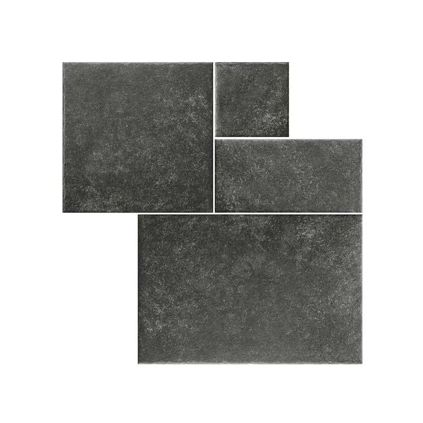 Stone Black Modular Porcelain Matt 100x87cm Wall & Floor Tile