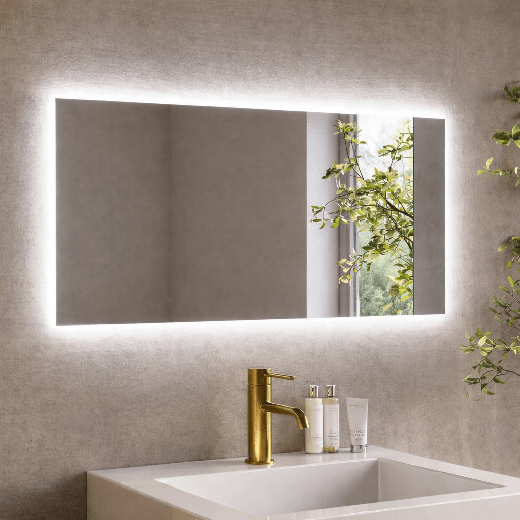 Lumora 800 × 600mm Backlit LED Bathroom Mirror – Tri - Light, Anti - Fog & Touch Control - TILES Paradise
