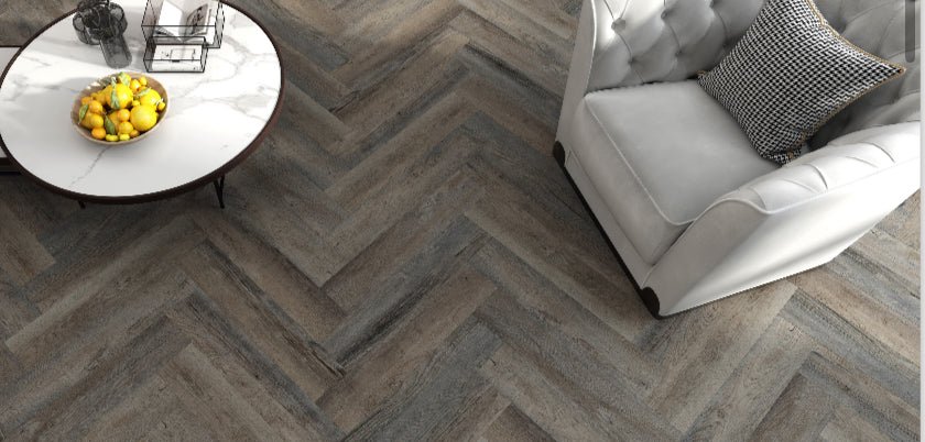 Luxura Beachfront Oak SPC Click Vinyl Flooring - 640x128mm | 6.5mm Herringbone - TILES Paradise