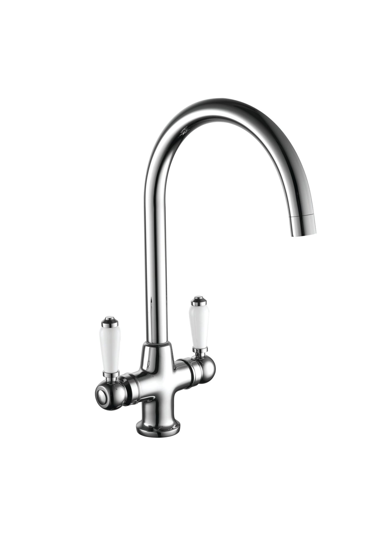 Nobile Chrome Traditional Twin Lever Kitchen Sink Mixer Tap
