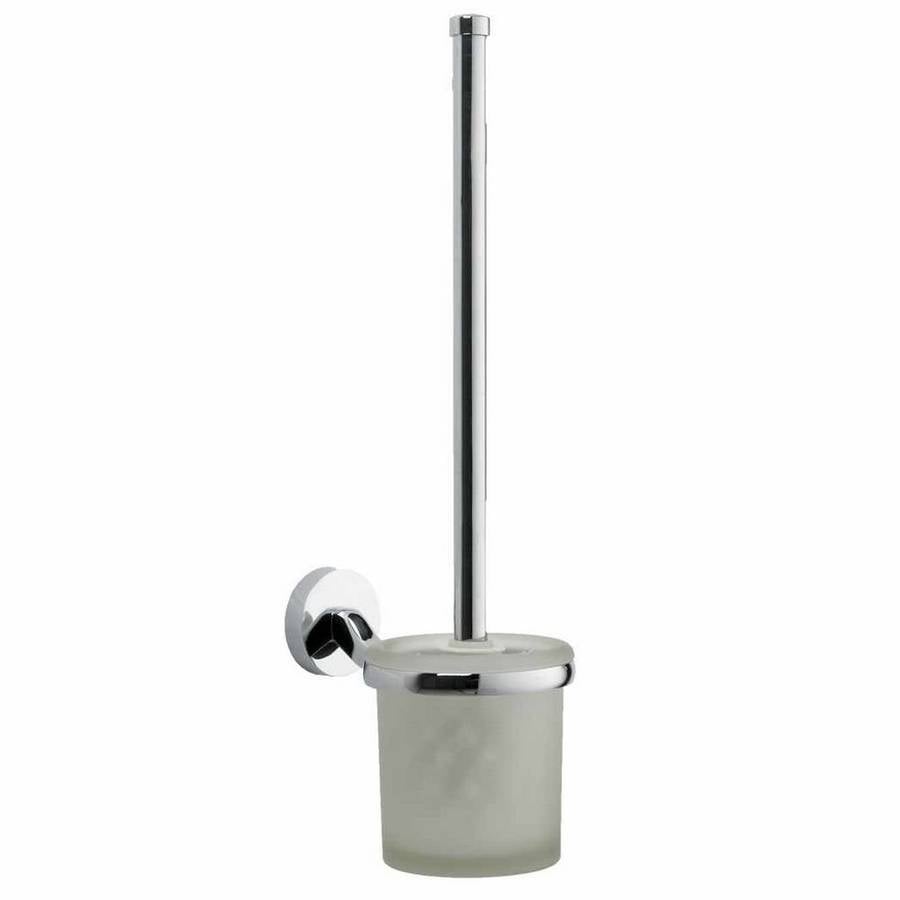 Norvia Chrome Round Toilet Brush & Holder