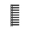 Novara 1200x500mm Matt Black Heated Towel Rail – High Output Designer Radiator 750W - TILES Paradise
