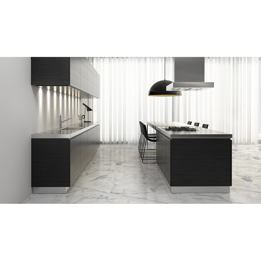 Crystal Blue Marble Effect 60x60cm Matt Antislip Porcelain Wall and Floor Tile