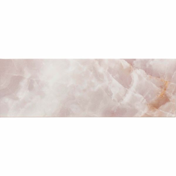 Onyx Pink Marble Effect Gloss 10x30cm Ceramic Metro Tiles
