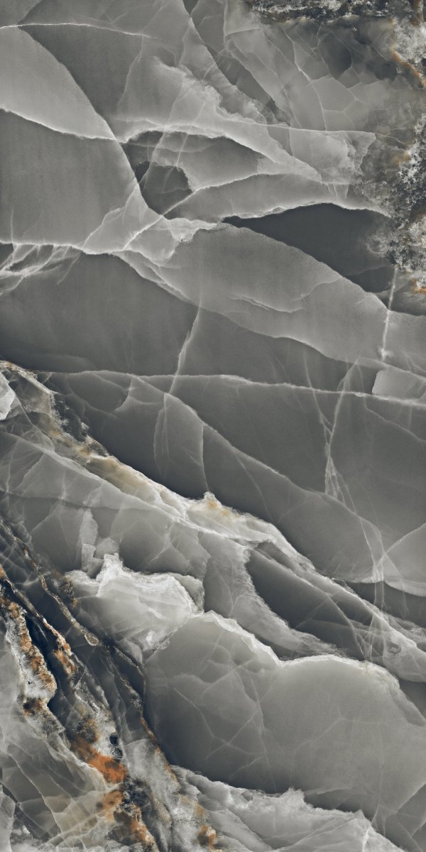 Onyx Marble Effect Dark Grey 60x120cm Polished Porcelain Wall and Floor Tile - TILES Paradise