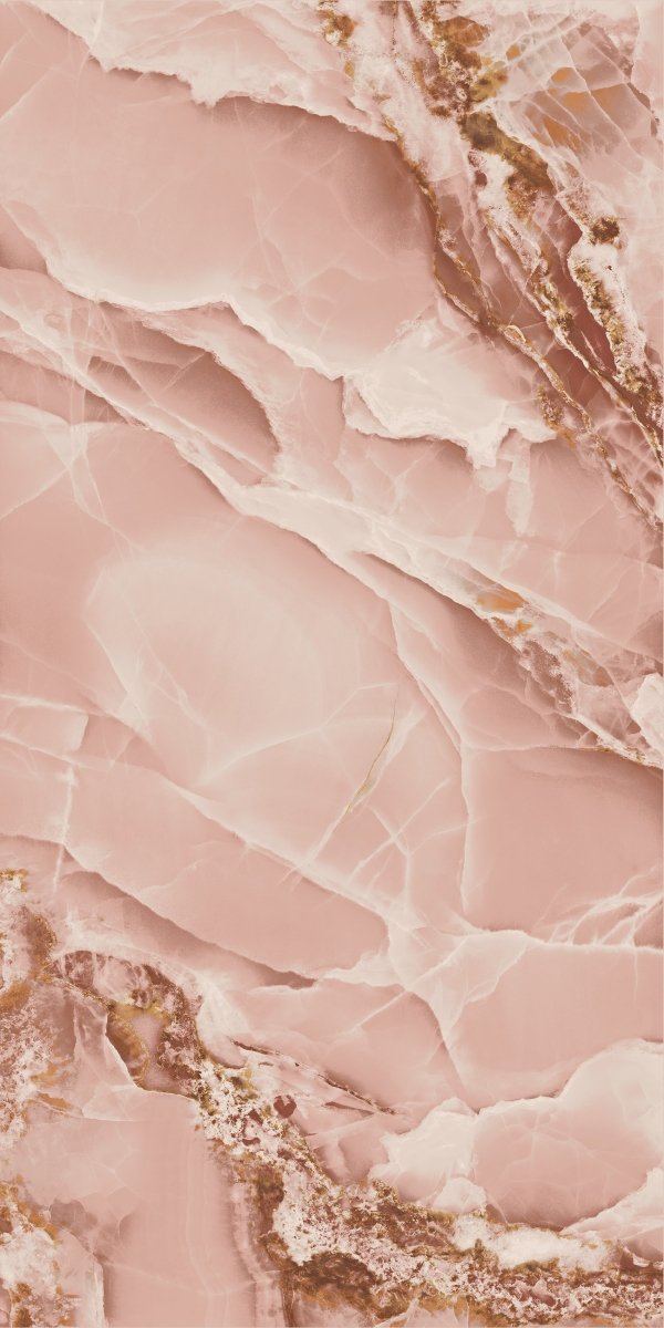 Onyx Pink Marble Effect Polished Porcelain 60x120cm Wall and Floor Tile - TILES Paradise