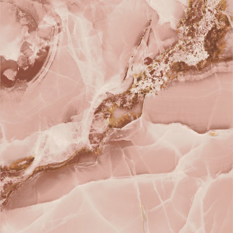 Onyx Pink Marble Effect Polished Porcelain 60x120cm Wall and Floor Tile - TILES Paradise