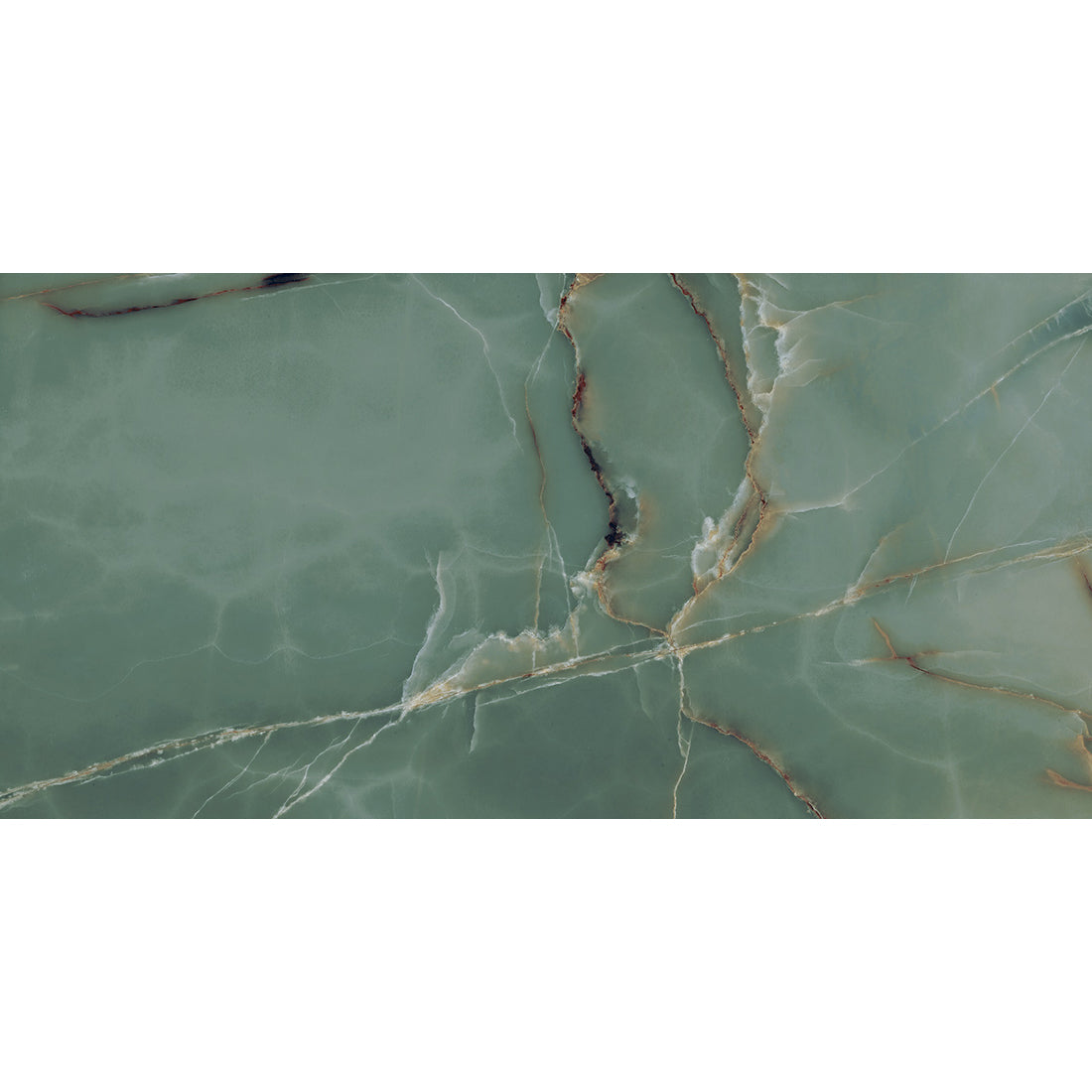 Onyx Real 60x120cm Green Porcelain Polished Wall & Floor Tile