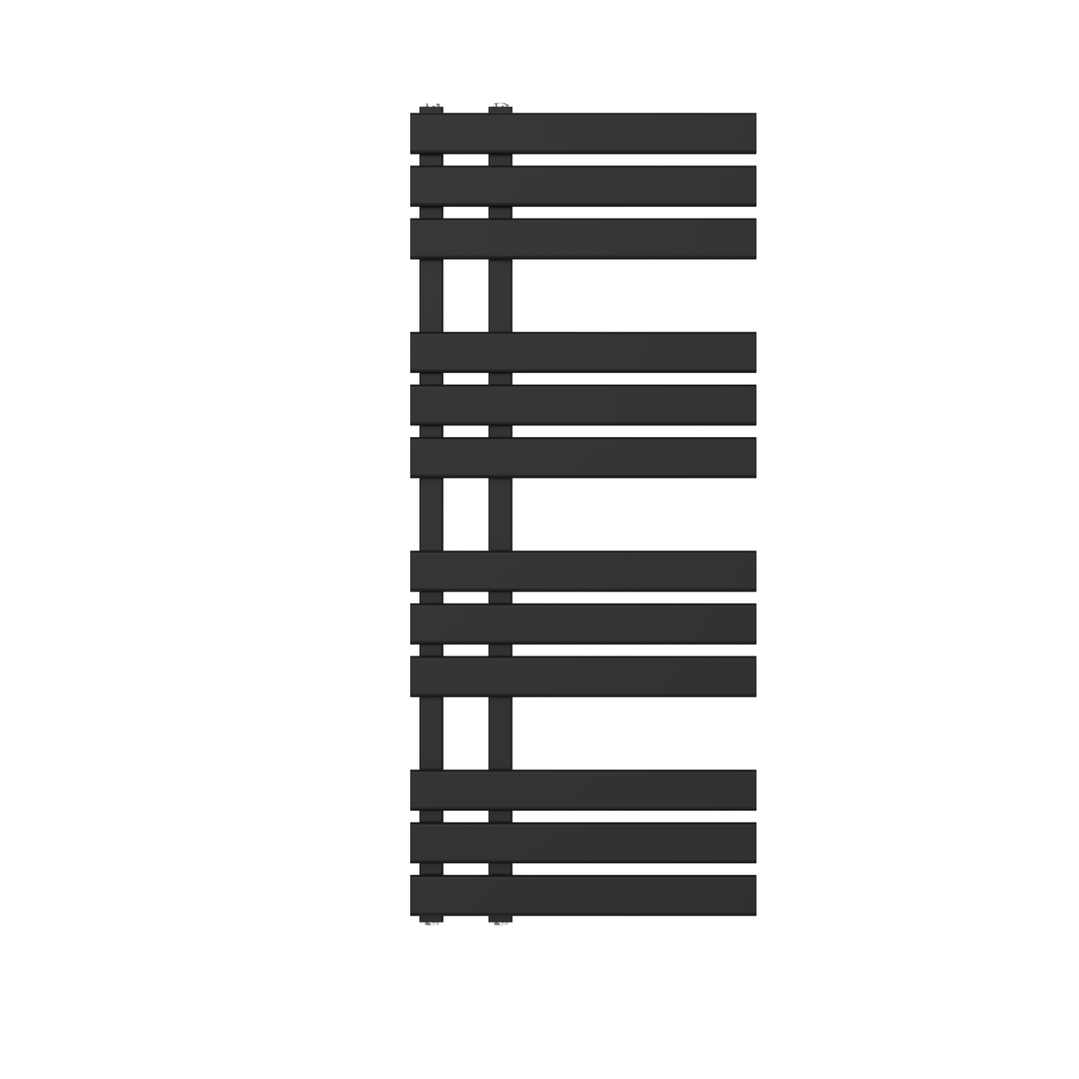 Orenza 1180x500mm Matt Black Flat Panel Heated Towel Rail – 1180x500mm