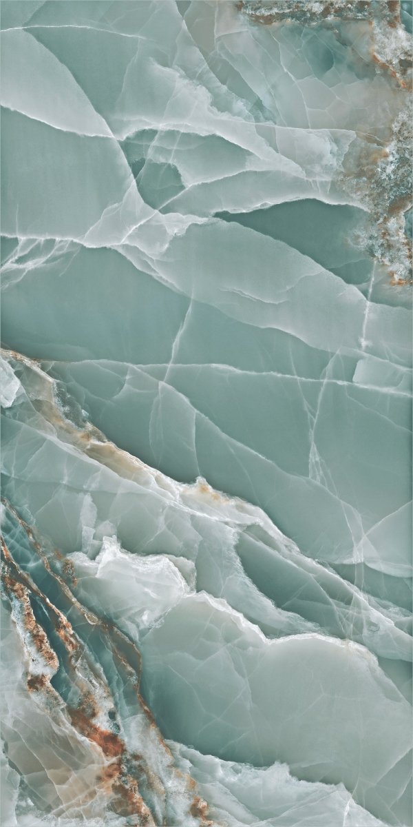 Pallet Deal: 64 Tiles (46 sq.m) Onyx Green Marble Effect Polished Porcelain 60x120cm Wall and Floor Tile - TILES Paradise