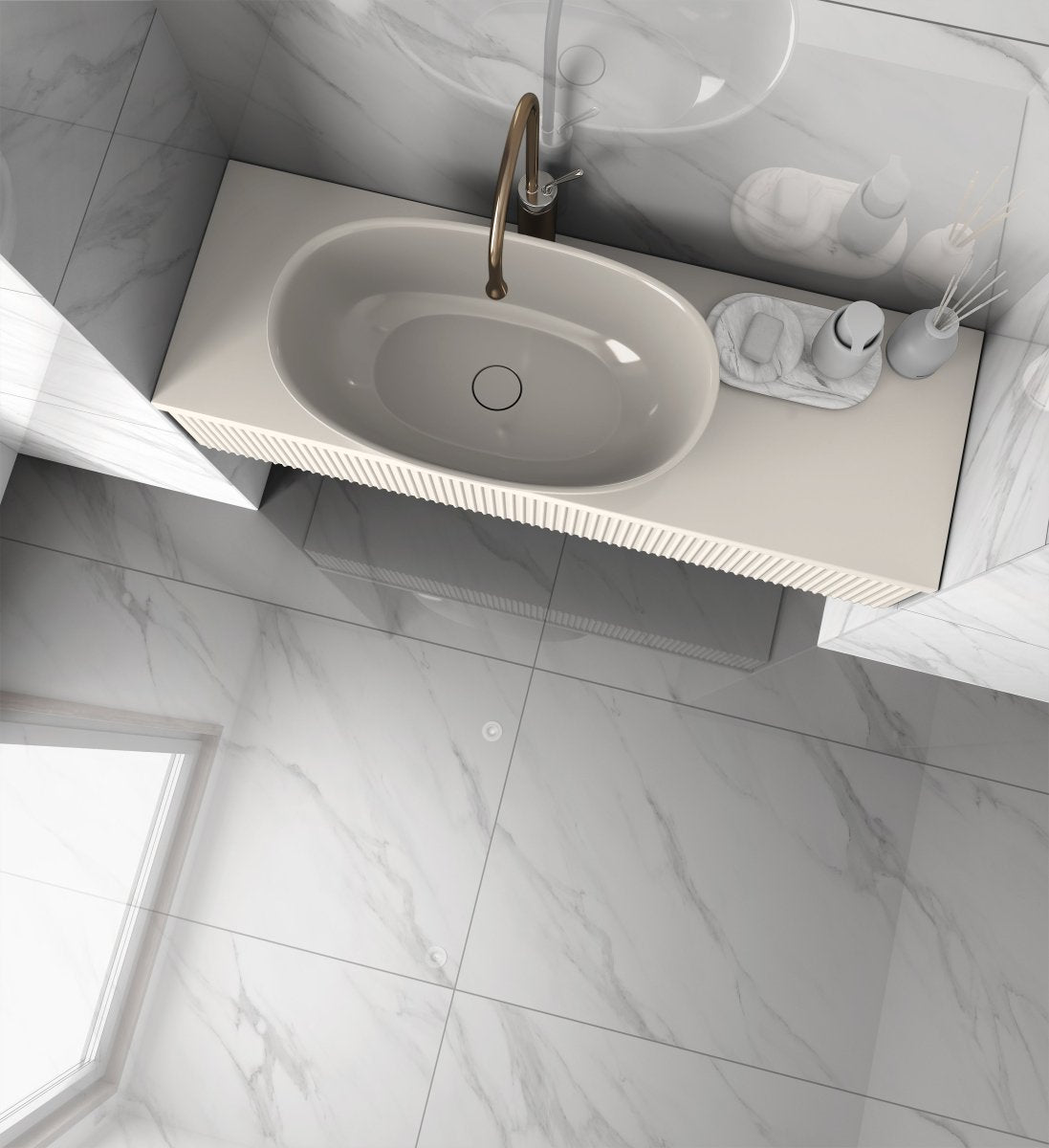 Pallet Deal: 64 Tiles (46 sq.m) Statuario Carrara White Polished Marble Effect Porcelain 60x120cm Wall and Floor Tile - TILES Paradise