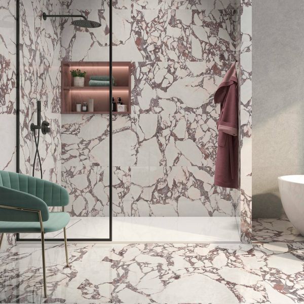 Pamesa Spain Lux Viola White Polished 60x120cm Porcelain Wall and Floor Tile - TILES Paradise