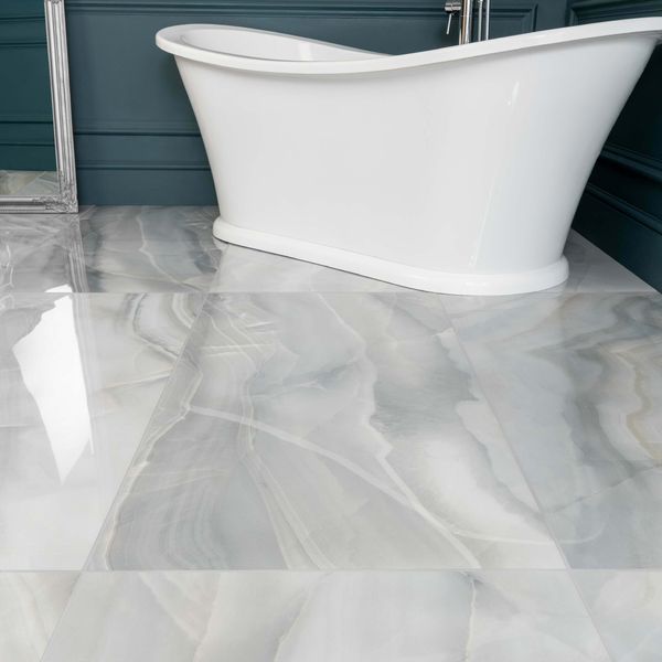 Pamesa Spain Rodas Smerato Onyx Blue Polished 60x120cm Porcelain Wall and Floor Tile - TILES Paradise