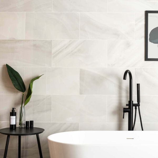 Pamesa Spain Rodas Smerato White Polished 30x60cm Porcelain Wall and Floor Tile - TILES Paradise