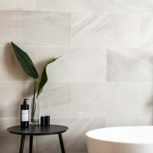 Pamesa Spain Rodas Smerato White Polished 30x60cm Porcelain Wall and Floor Tile - TILES Paradise