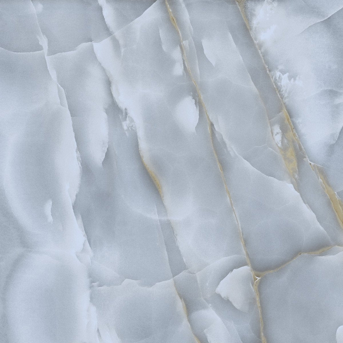 Persian Onyx Gold Blue Glossy Porcelain Tiles 60x60cm Wall & Floor Tile - TILES Paradise