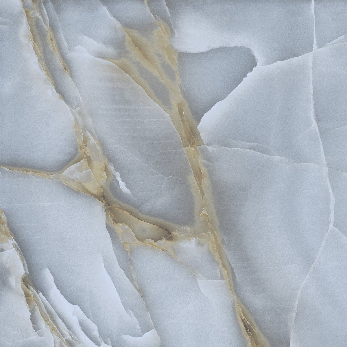 Persian Onyx Gold Blue Glossy Porcelain Tiles 60x60cm Wall & Floor Tile - TILES Paradise