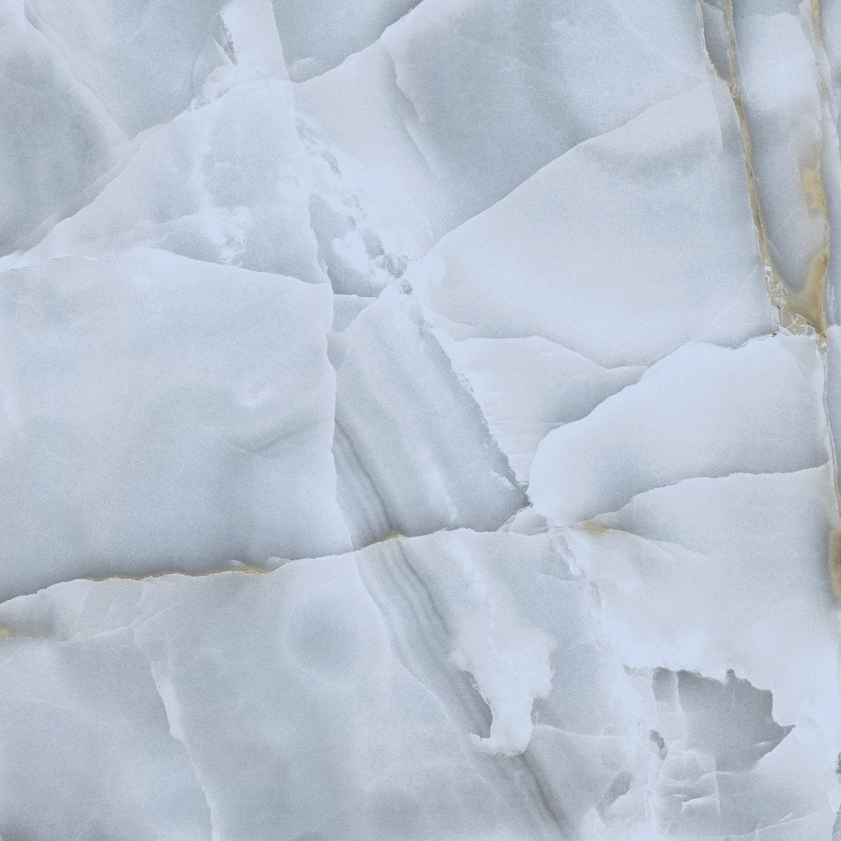 Persian Onyx Gold Blue Glossy Porcelain Tiles 60x60cm Wall & Floor Tile - TILES Paradise