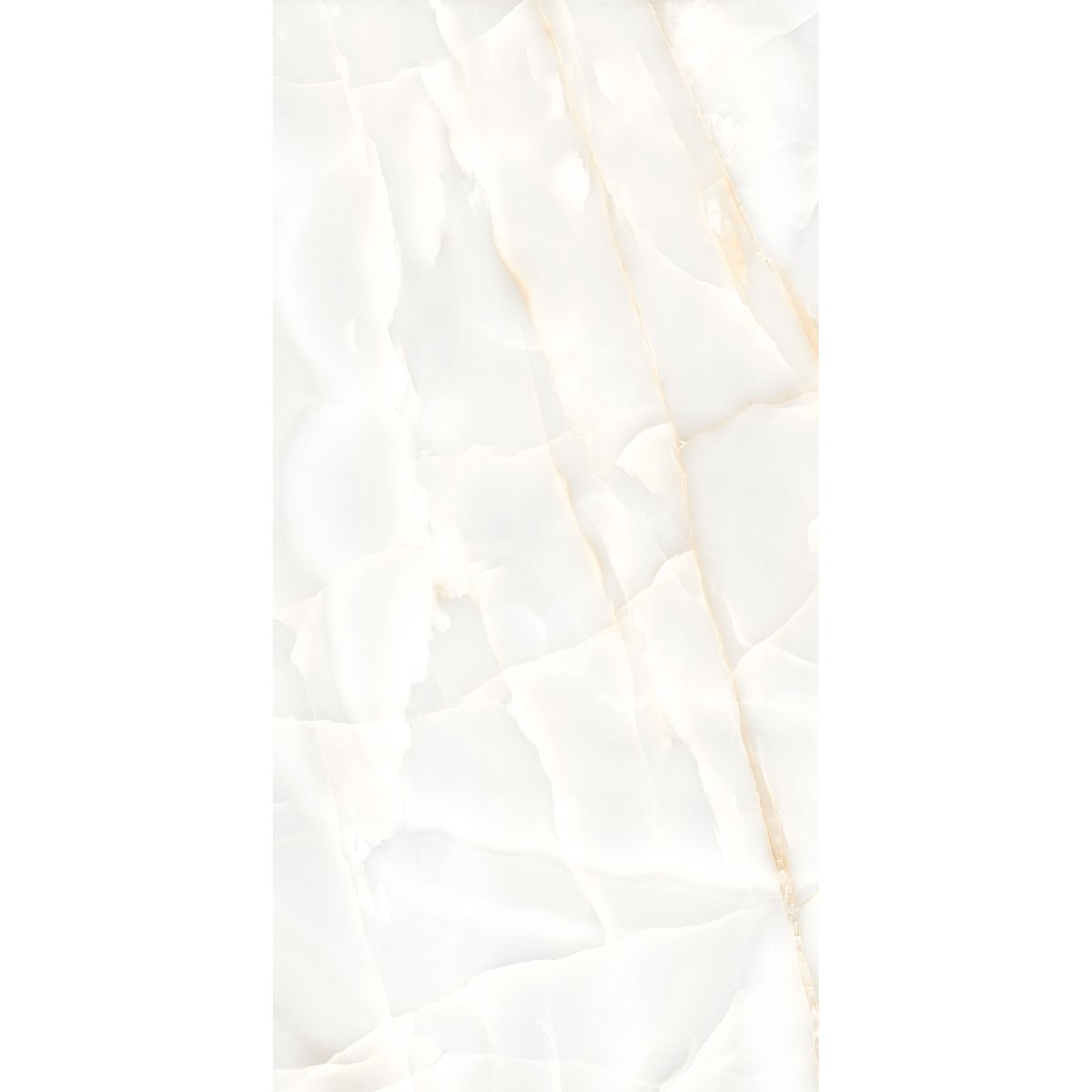 Persian Onyx Gold White Glossy Porcelain Tiles 60x120cm Wall & Floor Tile - TILES Paradise