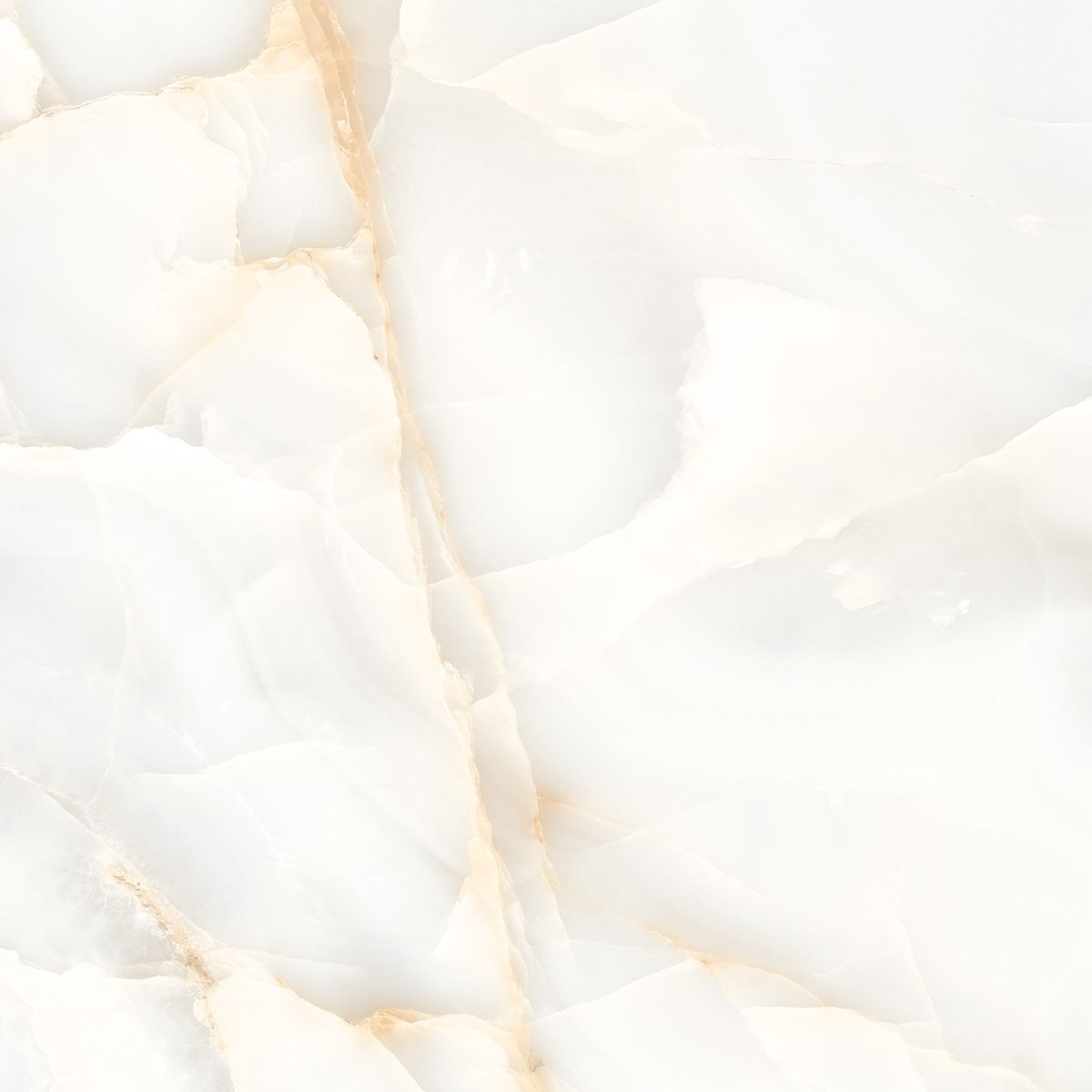 Persian Onyx Gold White Glossy Porcelain Tiles 60x60cm Wall & Floor Tile - TILES Paradise