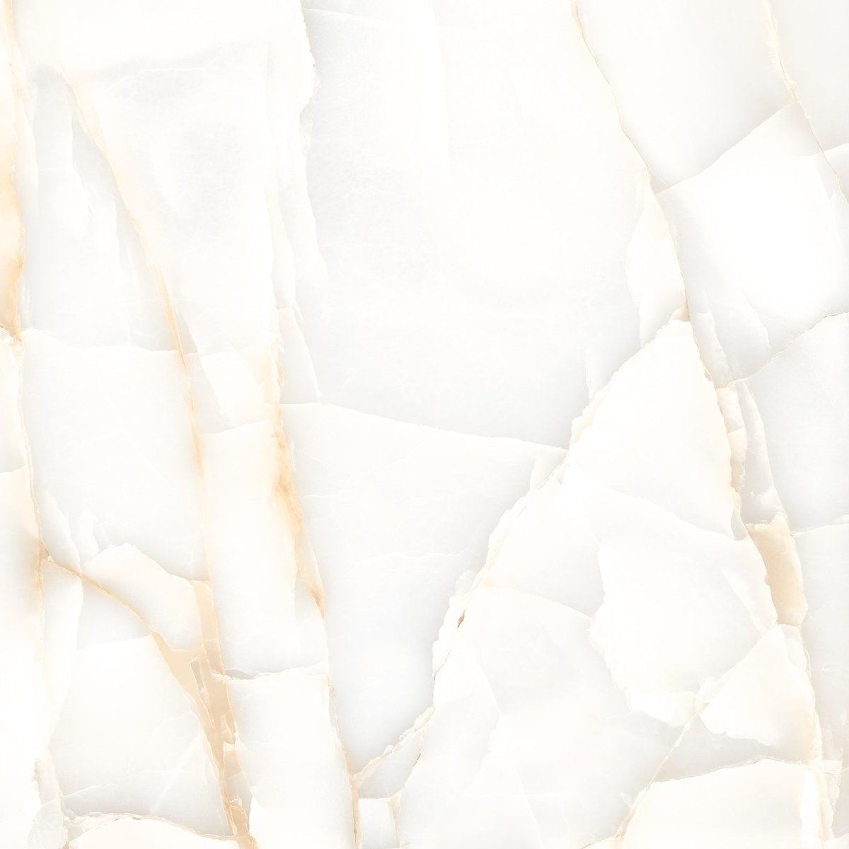 Persian Onyx Gold White Glossy Porcelain Tiles 60x60cm Wall & Floor Tile - TILES Paradise