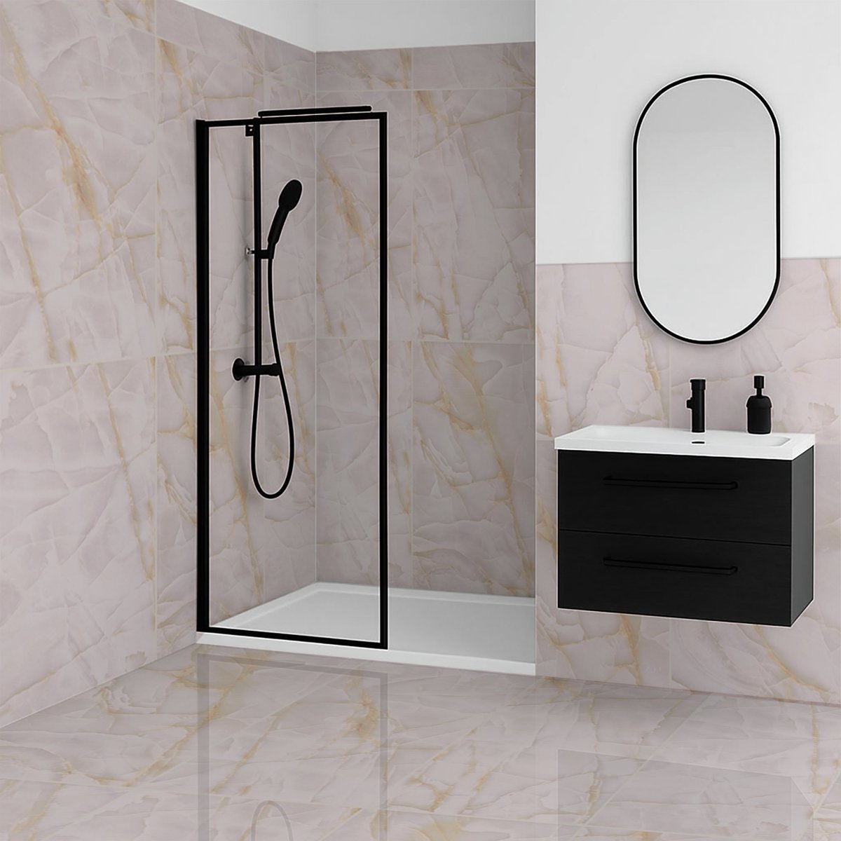 Persian Onyx Pink Gloss Porcelain Tiles 60x120cm Wall & Floor Tile - TILES Paradise