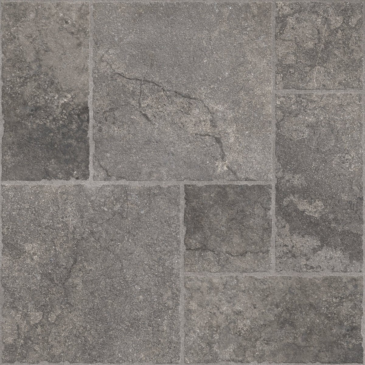 Portland Black Flagstone Effect Matt Full Body Porcelain 60x60cm Wall & Floor Tile - TILES Paradise
