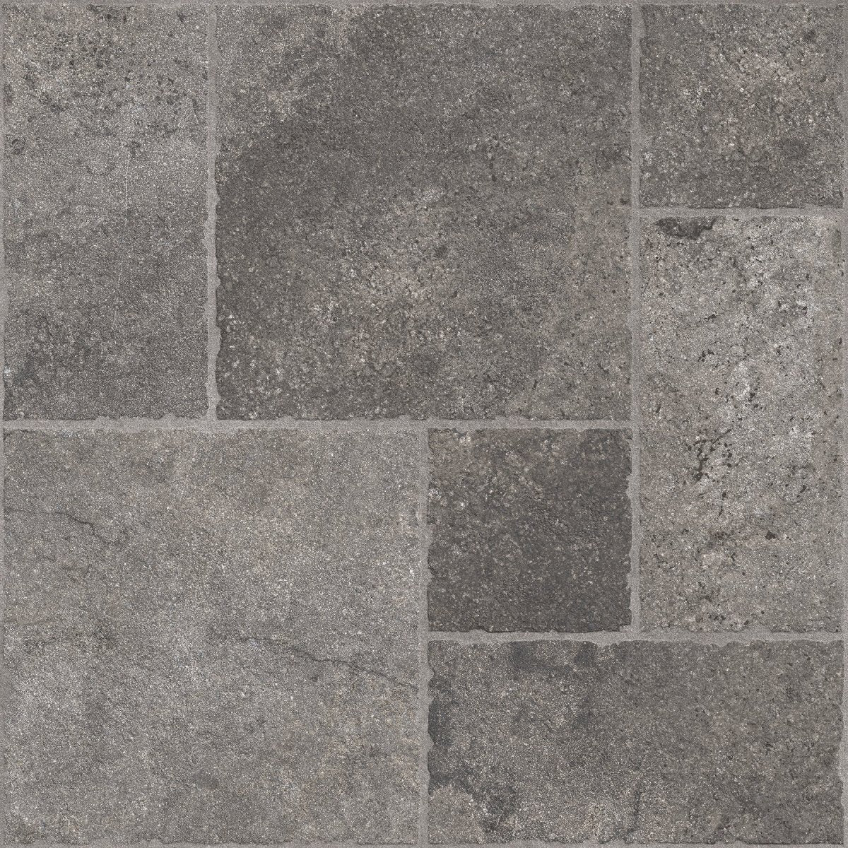 Portland Black Flagstone Effect Matt Full Body Porcelain 60x60cm Wall & Floor Tile - TILES Paradise