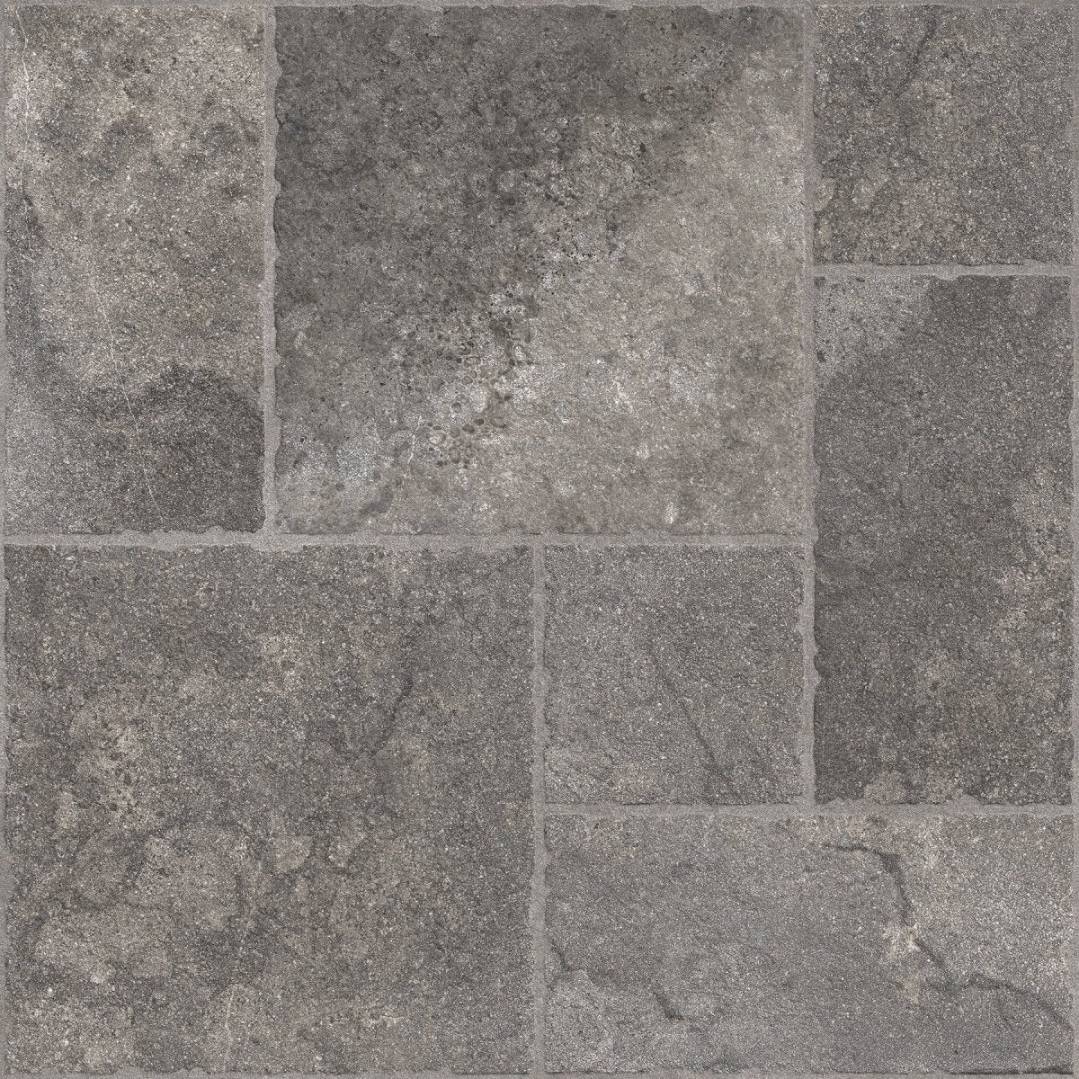 Portland Black Flagstone Effect Matt Full Body Porcelain 60x60cm Wall & Floor Tile - TILES Paradise
