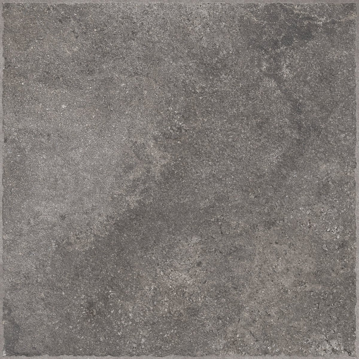 Portland Black Stone Effect Matt Full Body Porcelain 60x60cm Wall & Floor Tile - TILES Paradise