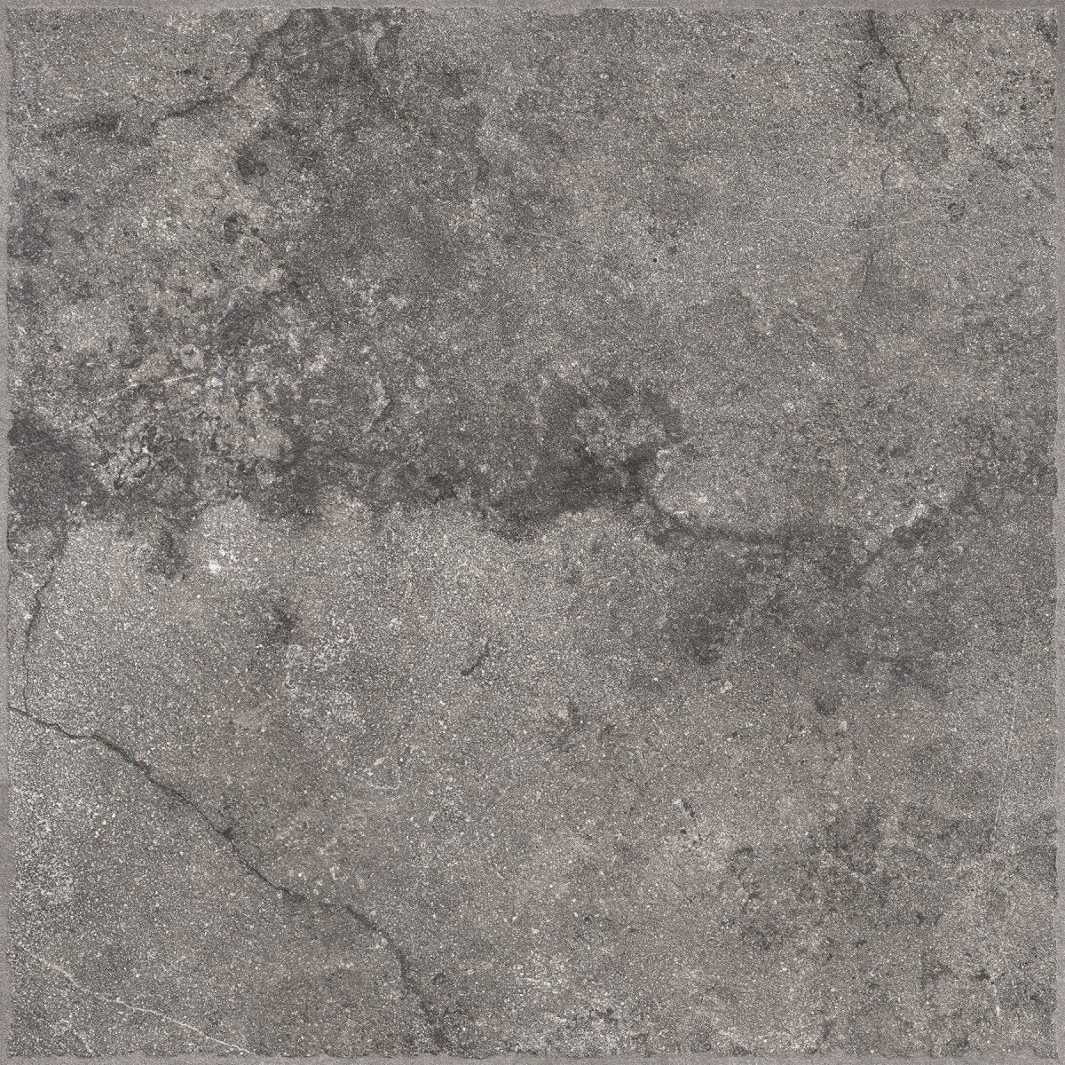 Portland Black Stone Effect Matt Full Body Porcelain 60x60cm Wall & Floor Tile - TILES Paradise