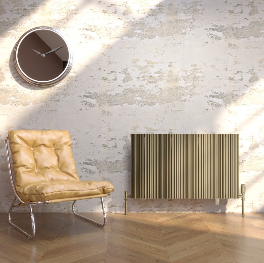 Quara Bronze Horizontal Aluminium Radiator – Single Panel