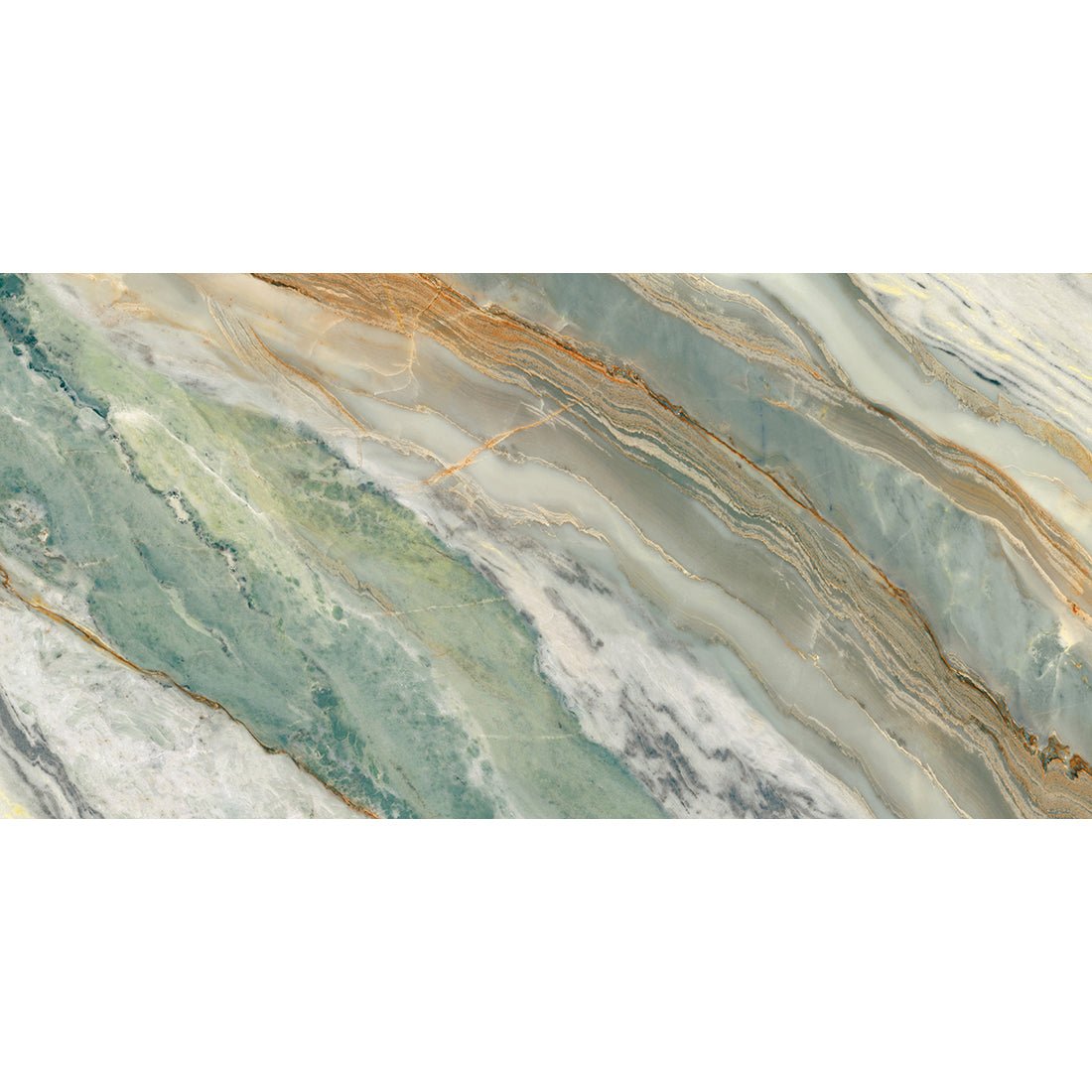 Quartz Jade Crystal Marble Effect Polished Porcelain Wall & Floor Tile 60x120cm - TILES Paradise