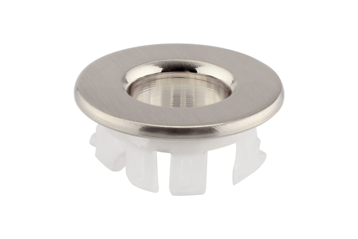 Round Basin Overflow Cover 30mm – Brushed Nickel