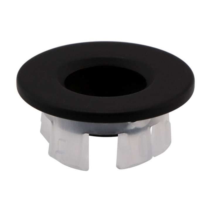 Round Basin Overflow Cover 30mm – Matt Black