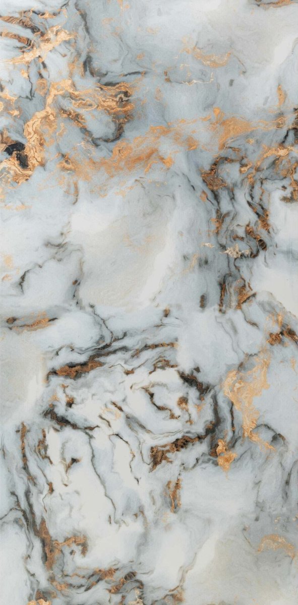 Sky Gold & White Marble Effect Polished Porcelain Tile 60x120cm - TILES Paradise