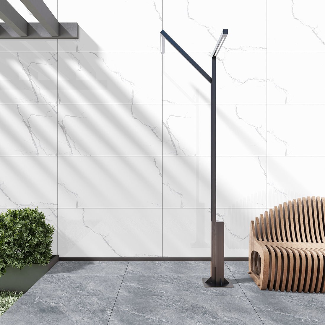 Skyline Rock Porcelain Grey 40cmx80cmx20mm Matt Outdoor and Garden Tile Slab - TILES Paradise