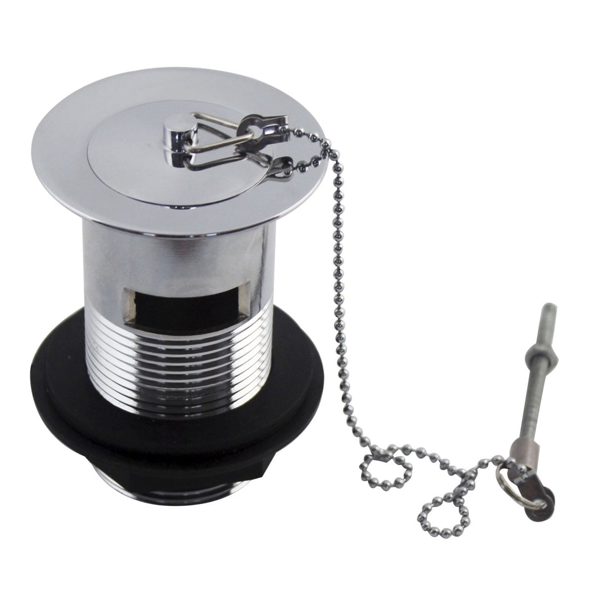 Slotted Basin Waste with Plug & Chain – Chrome