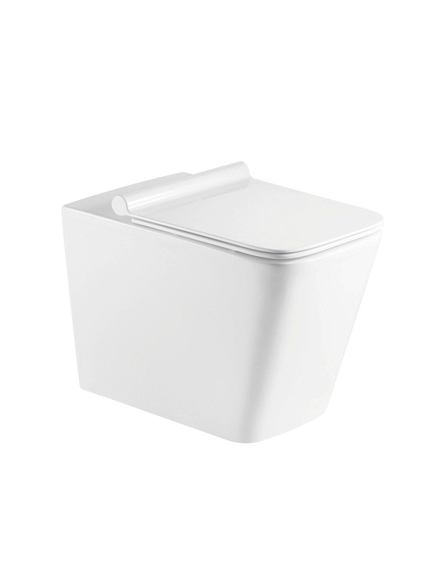 Square Rimless Back to Wall Toilet with Soft Close Seat – KAVARO Range - TILES Paradise