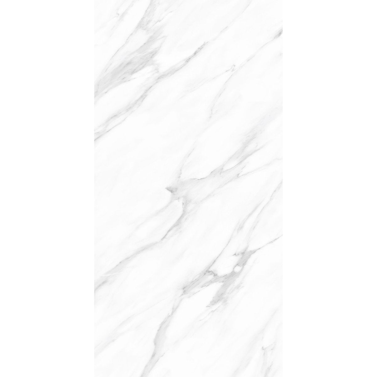 Statuario Mercury Grey Marble Effect Polished 60x120cm Porcelain Wall & Floor Tile - TILES Paradise